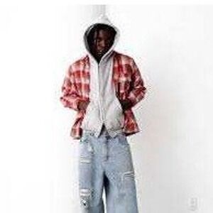 COLE HENRY Red Plaid Flannel Long Sleeve Button Up Shirt Size L New In Packaging